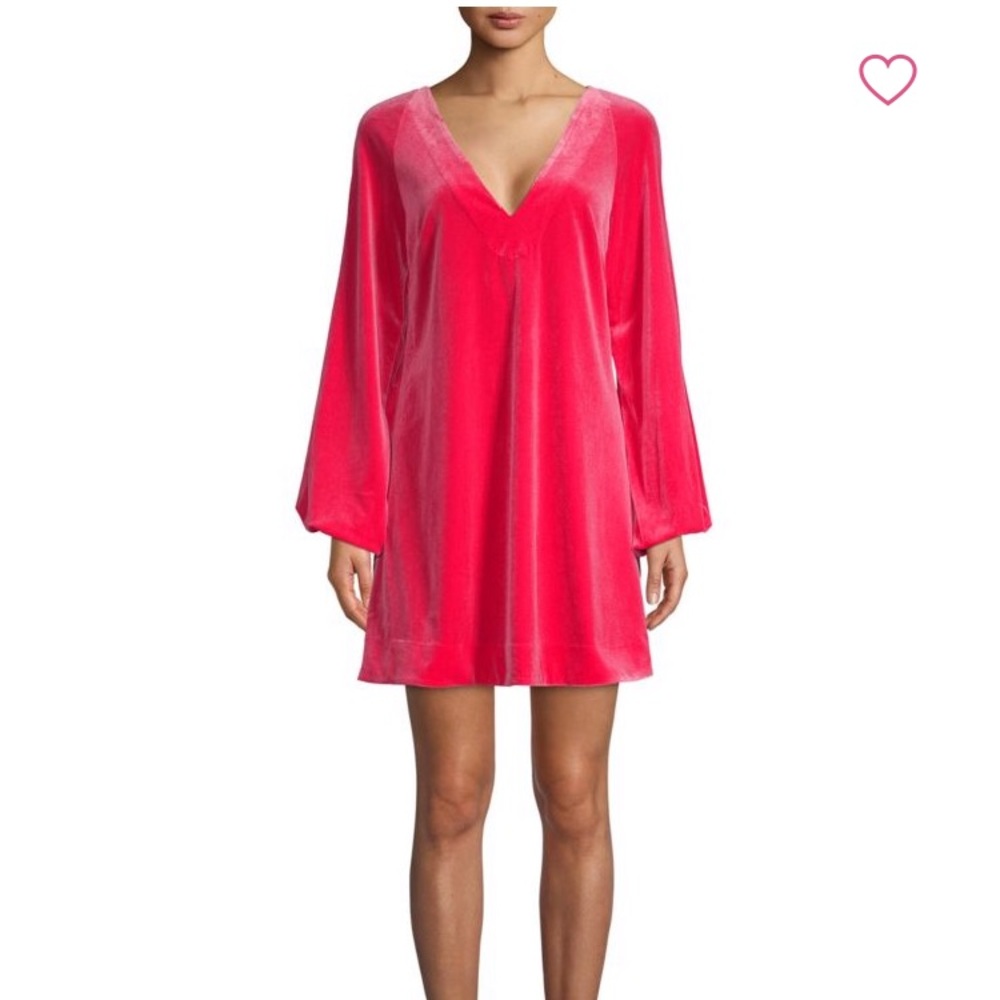 Free People Pink Velvet Dress